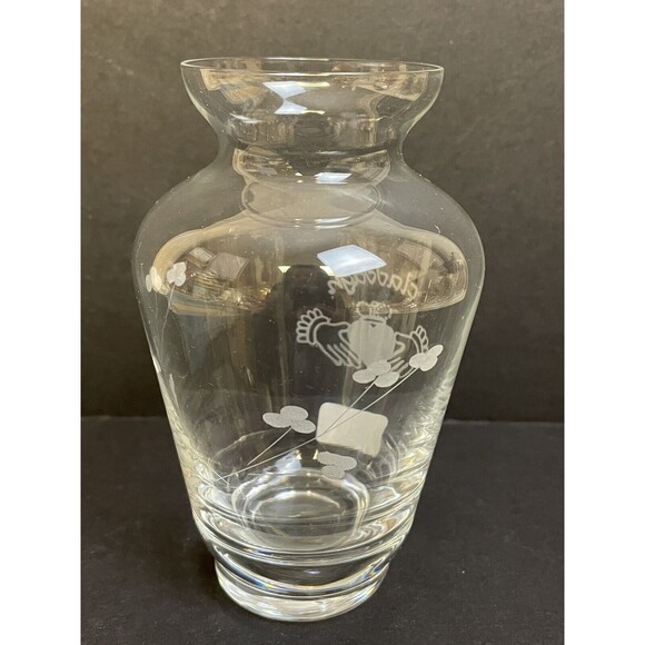 DUISKE IRISH HANDCUT GLASS-Posey Vine Vase Wedding Ring - Picture 4 of 9